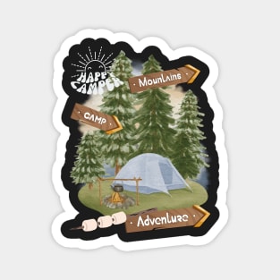 Love camping Adventure Explore the world travel lover summer spring Magnet