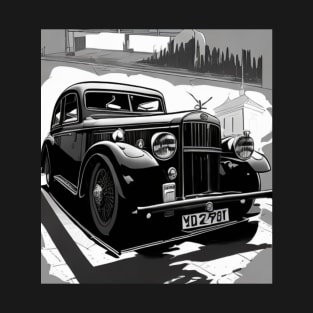 black and white car illustrations T-Shirt