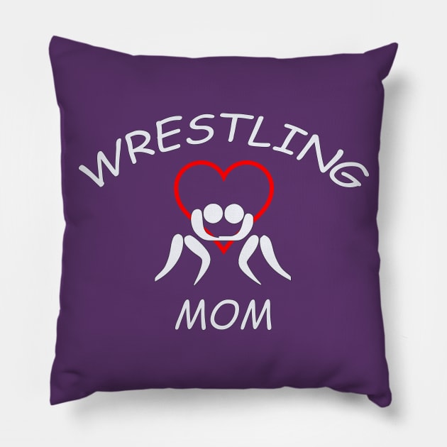 Wrestling Mom Heart Pillow by outrigger