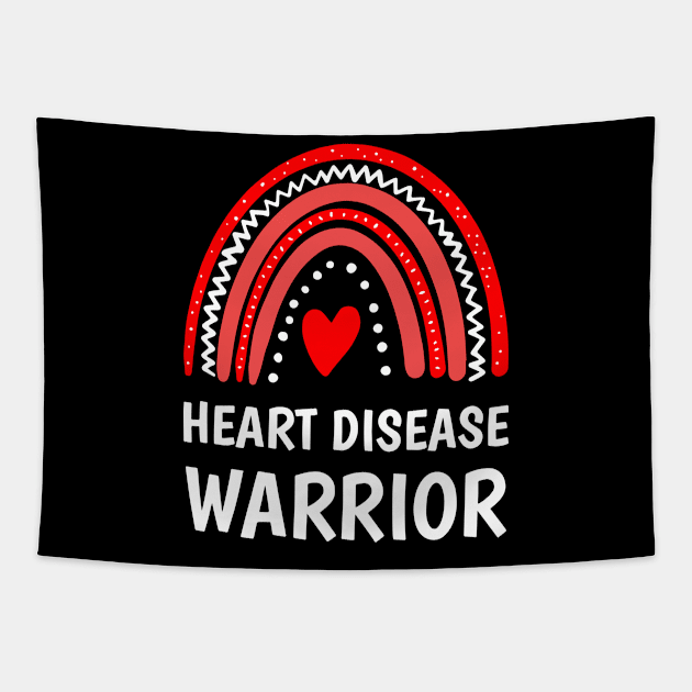 Heart Disease Warrior Wear Red to Fight Heart Disease Month Tapestry by _So who go sayit_