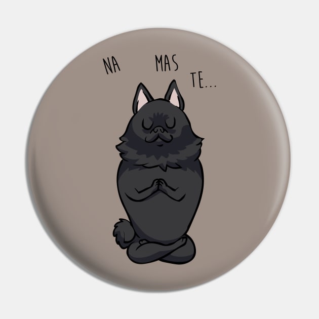 NAMASTE Schipperke Pin by huebucket