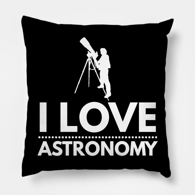 I Love Astronomy Stargazing Fan Pillow by AstroGearStore