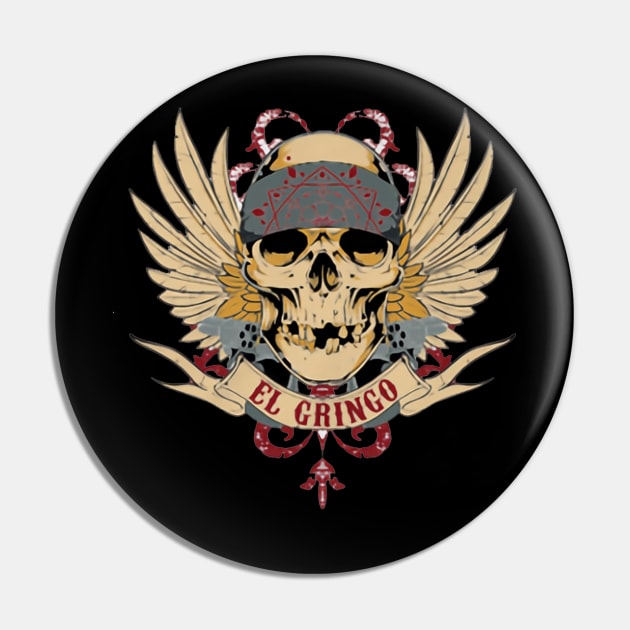 The Skull El Gringo Mexican Pin by asokabudaya