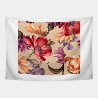 Elegant taupe classic floral Tapestry