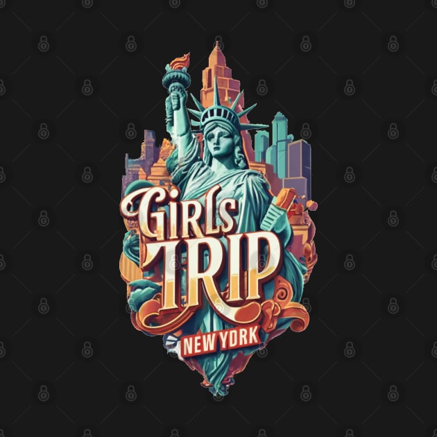 Girls Trip New York Vacation Womens Holiday For Ladies Big Apple America USA Hen Party Statue of Liberty by DeanWardDesigns