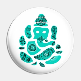 Blue Ganesha Pin