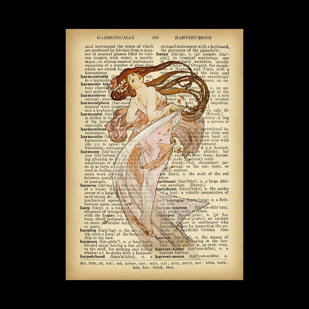 "Dancing" in book page - Mucha by ritta1310