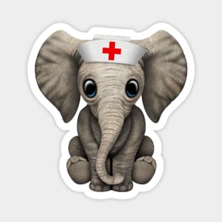 Cute Baby Elephant Nurse Magnet