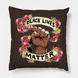 BLM Flower Protest Pillow