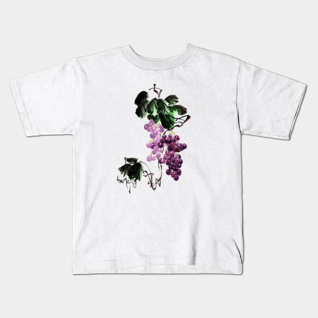 Grapes Chinese Painting Grapes Kids T Shirt Teepublic