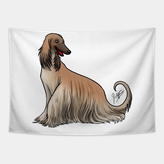 Afghan Hound Red Tapestry by Jen's Dogs Custom Gifts and Designs