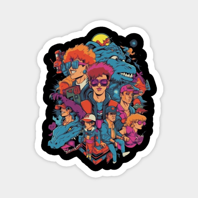 80s Cartoons Magnet by Pixy Official