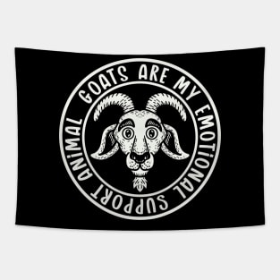 Emotional Support Goat (mono) Tapestry