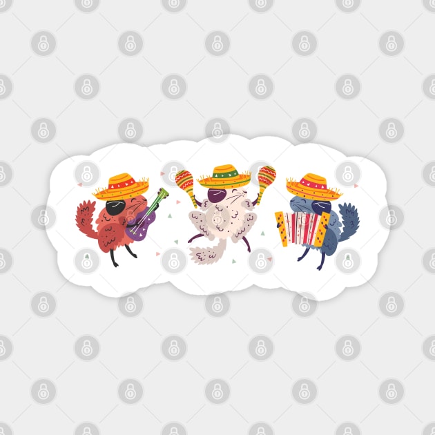 Cinco de Mayo Chinchillas Magnet by HolidayBug