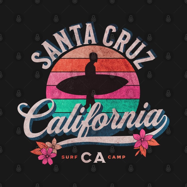 California Santa Cruz Surfing Vintage Art by ReaverCrest