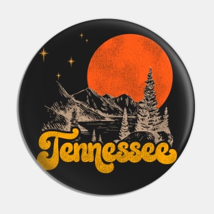 Vintage State of Tennessee Mid Century Distressed Aesthetic Pin