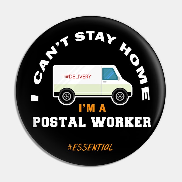 Postal Worker 2020 Quarantined Pin by Flipodesigner