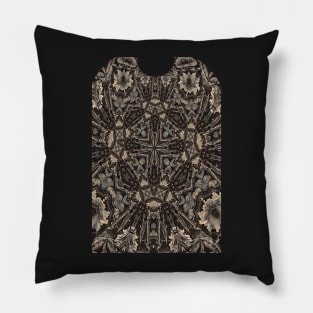 retro kaleidoscope mandala Pillow