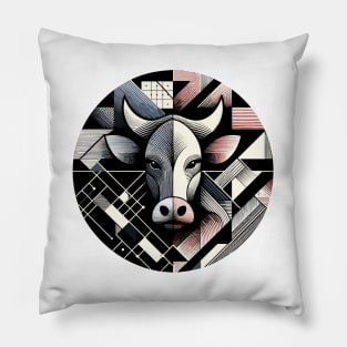 Abstract Animal Cow 1 Pillow