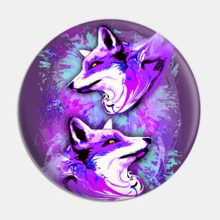 Purple Fox Spirit Pin
