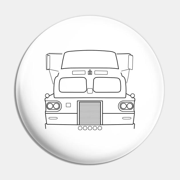 International Harvester Sightliner classic truck black outline graphic Pin by soitwouldseem