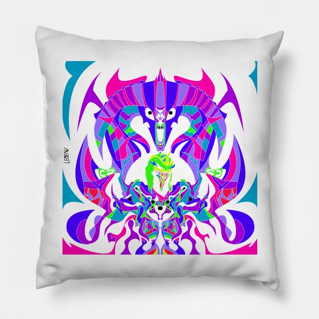 bright dark nazgul ecopop in balrog dreams of the middle earth ecopop Pillow by jorge_lebeau