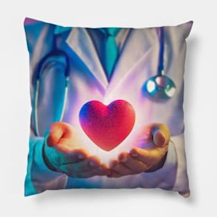 doctor holding heart Pillow