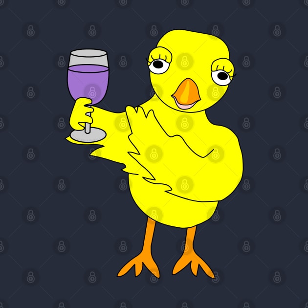 Wine Glass Chick by Barthol Graphics