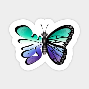 MLM Gay Pride Butterfly Magnet