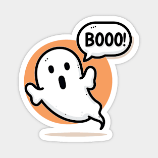 Spooky Ghost Boo Halloween Magnet