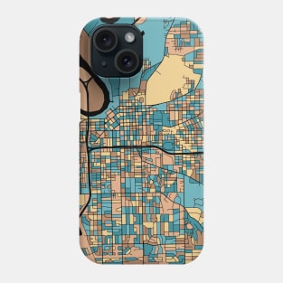 Montgomery Map Pattern in Mid Century Pastel Phone Case