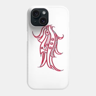 the bird of Abstract blue and red lines 3d Phone Case