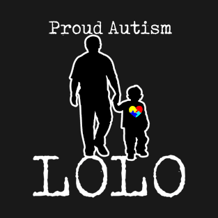 Proud Autism Lolo And Son Puzzle Piece T-Shirt