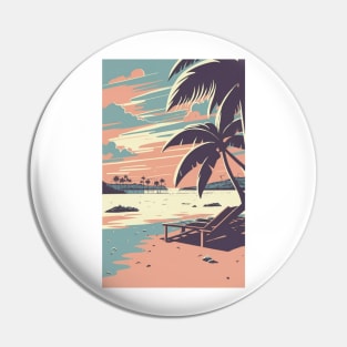 Sunset at the beach Pin