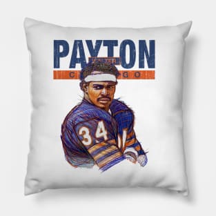 Walter Payton Chicago Game Face Pillow