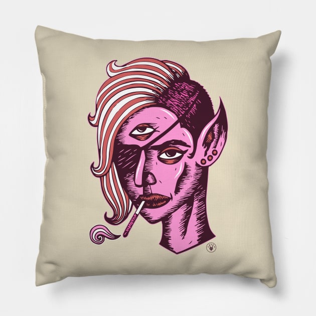 Cycloptic elf Pillow by Super South Studios