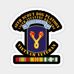 48th Inf Scout Dog Plt Tab w 196th Inf Bde w VN SVC Magnet