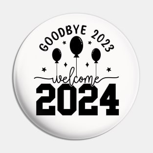 Goodbye 2023 Welcome 2024 Pin