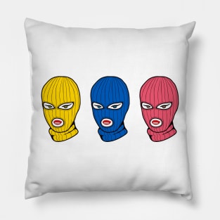 girl power / riot simbol girl ski mask (all colors) Pillow