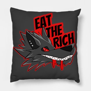 Red Punk Wolf Pillow