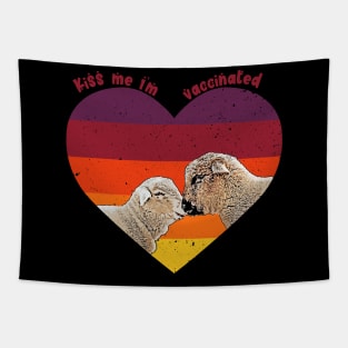 Kiss Me I'm Vaccinated Tapestry