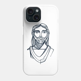 Jesus Christ Face illustration Phone Case