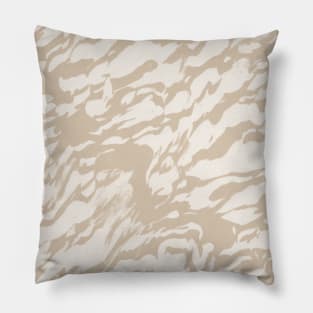 Abstract Modern Earthy Beige and Cream Pattern Pillow