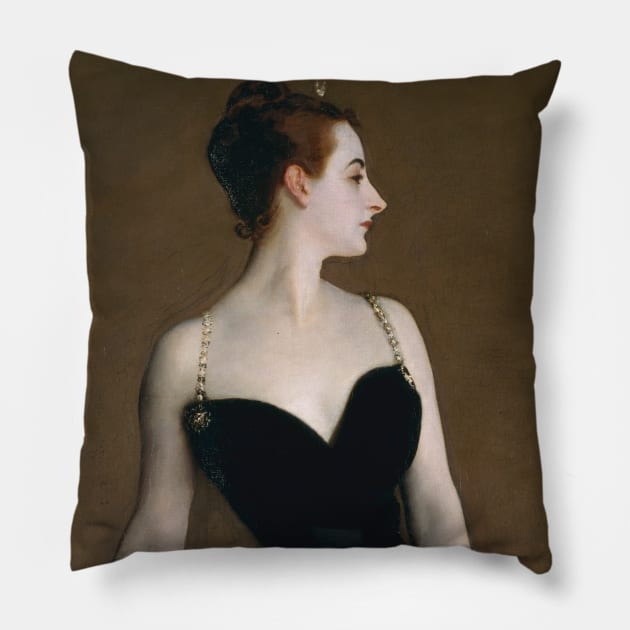 Madame X (Madame Pierre Gautreau) by John Singer Sargent Pillow by Classic Art Stall