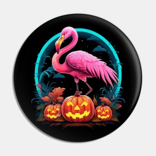 Flamingo Halloween Pin