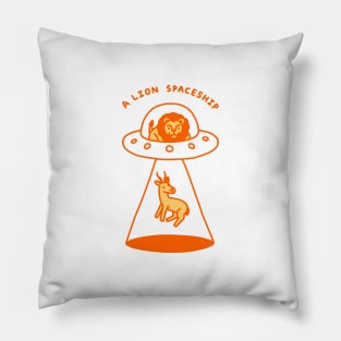 A Lion Spaceship Pillow