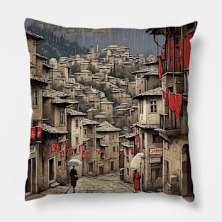 Safranbolu Turkey Vintage Retro Travel Tourism Pillow