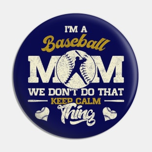 Baseball Mom Pin