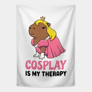 Cosplay is my therapy Capybara Princess Tapestry