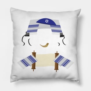 Funny Jewish design - Tallit, kippah, Torah scroll, Tefillin Pillow